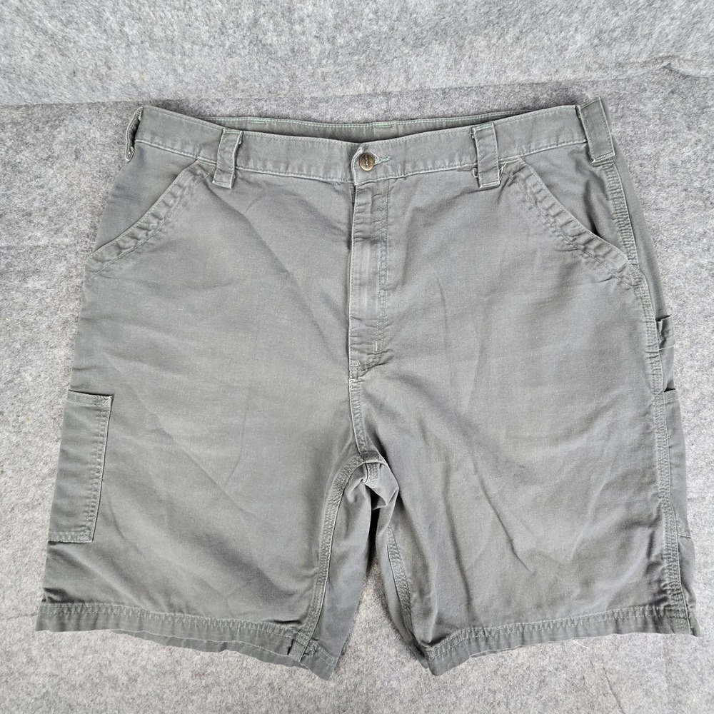 Carhartt Mens B147 FAT Gray Canvas Carpenter Workwear Shorts Original Fit Sz 42